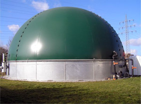Biogasspeichersystem in Halbkugelform, Quelle: Prof. R. Wagner